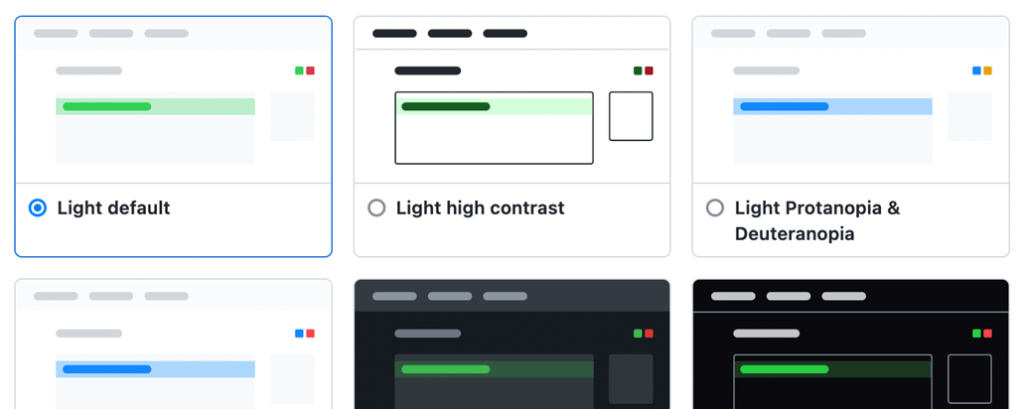 Color blind mode in GitHub